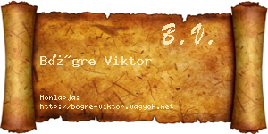 Bögre Viktor névjegykártya